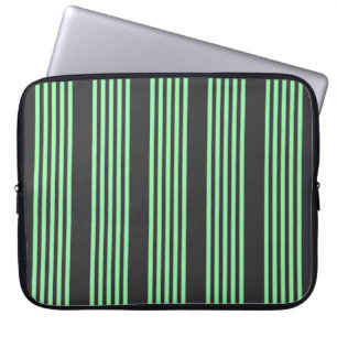 Capa Para Notebook Padrão verde e carvão cinco faixas
