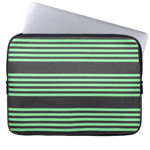 Capa Para Notebook Padrão verde e carvão cinco faixas