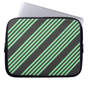 Capa Para Notebook Padrão verde e carvão cinco faixas