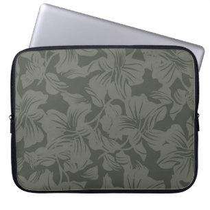 Capa Para Notebook Padrão verde Floral sem soldadura abstrato