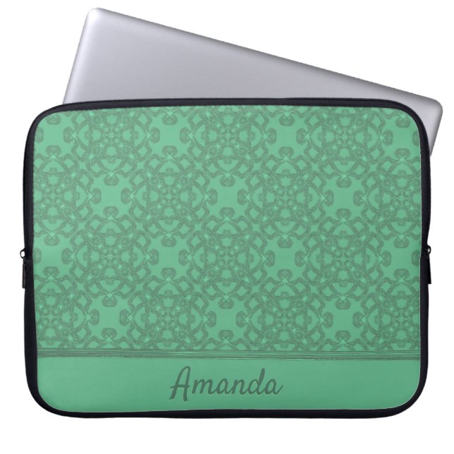 Capa Para Notebook Padrão verde-menta personalizado (Frente)