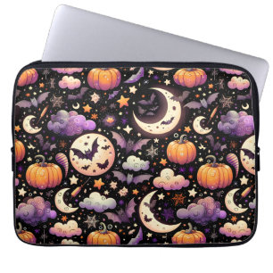 Capa Para Notebook Padrão Whimsical Halloween Night Sky