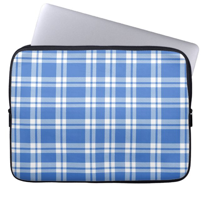 Capa Para Notebook Padrão Xadrez Azul Ginga Retrô Fofo (Frente)