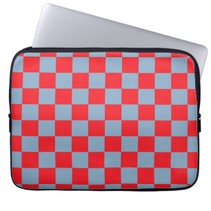 Capa Para Notebook Padrão Xadrez Vichy Xadrez Vermelho Azul