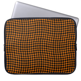 Capa Para Notebook Padrão xadrezinho xadrez laranja marrom sem emenda