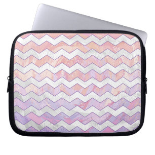 Capa Para Notebook Padrão Zig Zag Rosa claro