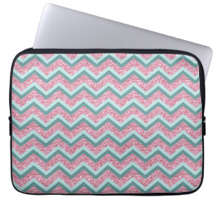 Capa Para Notebook Padrão ZigZag cor-de-rosa