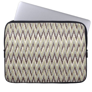 Capa Para Notebook Padrão ZigZag do Café e Sage