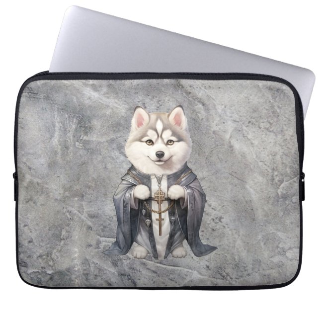 Capa Para Notebook Padre King Siberian Husky (Frente)