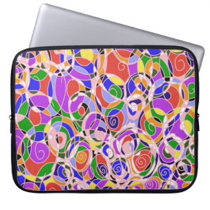 Capa Para Notebook Padrões Abstratos Giratórios Pastel