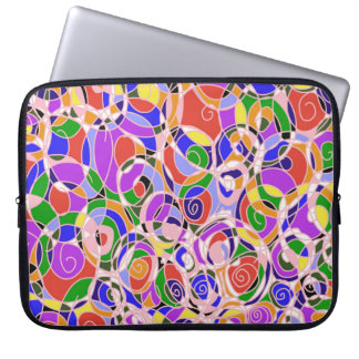 Capa Para Notebook Padrões Abstratos Giratórios Pastel