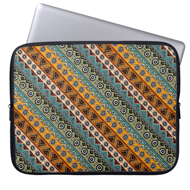 Capa Para Notebook Padrões aztec coloridas (Frente)