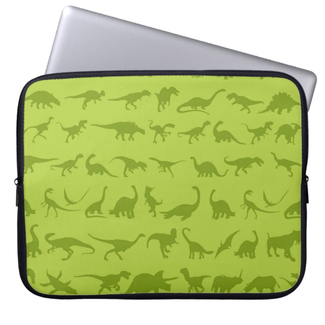 Capa Para Notebook Padrões bonitos dos dinossauros verdes para (Frente)