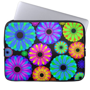 Capa Para Notebook Padrões coloridos da ventoinha retrógrada no fun