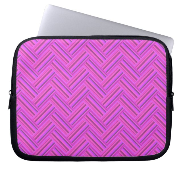 Capa Para Notebook Padrões cor-de-rosa de ondas duplas (Frente)