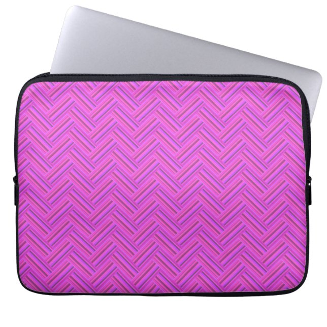 Capa Para Notebook Padrões cor-de-rosa de ondas duplas (Frente)