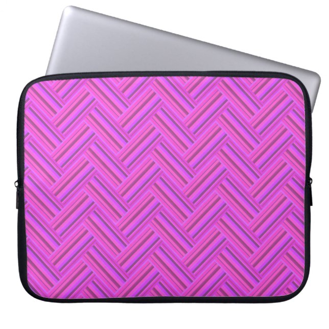 Capa Para Notebook Padrões cor-de-rosa de ondas duplas (Frente)