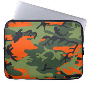 Capa Para Notebook Padrões da Camuflagem Laranja