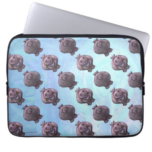 Capa Para Notebook Padrões das cabeças e das caudas do Hippopotamus