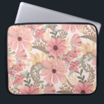Capa Para Notebook Padrões de Aquarela Verde de Sage Rosa Deixam o Aq<br><div class="desc">Este padrão elegante e feminino é perfeito para a na moda e a moça. Apresenta flores de cor aquosa, pintadas à mão, rosa-claro, castanho-castanho, ouro-amarelo e verde-floresta e folhas sobre um fundo rosado. É o país, bonito, bonito, único, artístico e moderno. o complemento perfeito para o seu estilo pessoal. Estilize-se...</div>