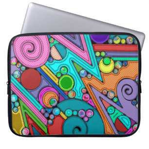 Capa Para Notebook Padrões De Mão E Digitalmente Pintados Artigo 12º