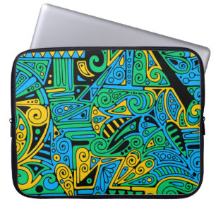 Capa Para Notebook Padrões De Mão E Digitalmente Pintados Artigo 21º