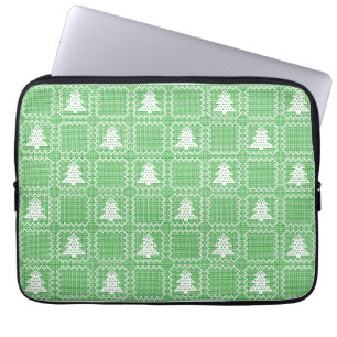 Capa Para Notebook Padrões de suéter feio da árvore de Natal Cozy