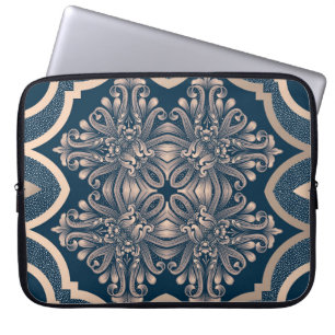Capa Para Notebook Padrões Sem Costura do Damasco de Vintage Luxurios