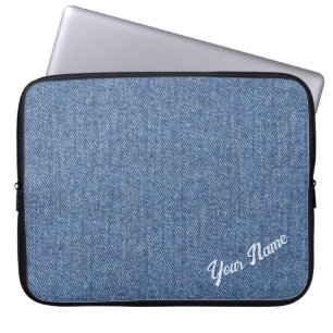 CAPA PARA NOTEBOOK PADRONIZADO EM JEANS AZUL PERSONALIZADO