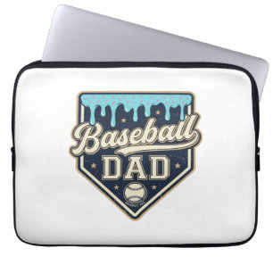 Capa Para Notebook Pai de beisebol Drippy Home Plate Vintage Vector D