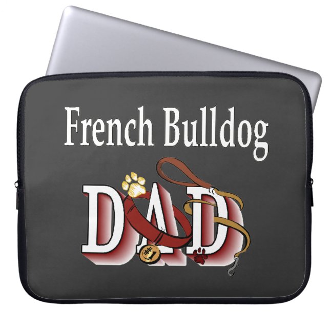 Capa Para Notebook Pai de Buldogue Francês (Frente)