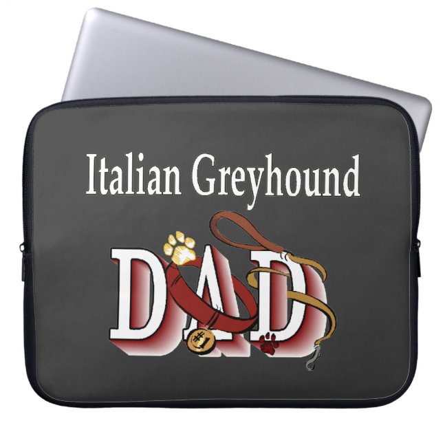 Capa Para Notebook Pai de Greyhound Italiano (Frente)