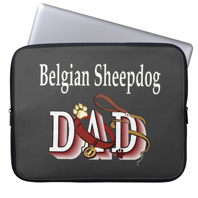 Capa Para Notebook Pai de Sheepdog belga (Frente)