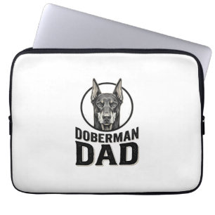 Capa Para Notebook Pai Doberman Vintage Gravação Design Amante de Cãe