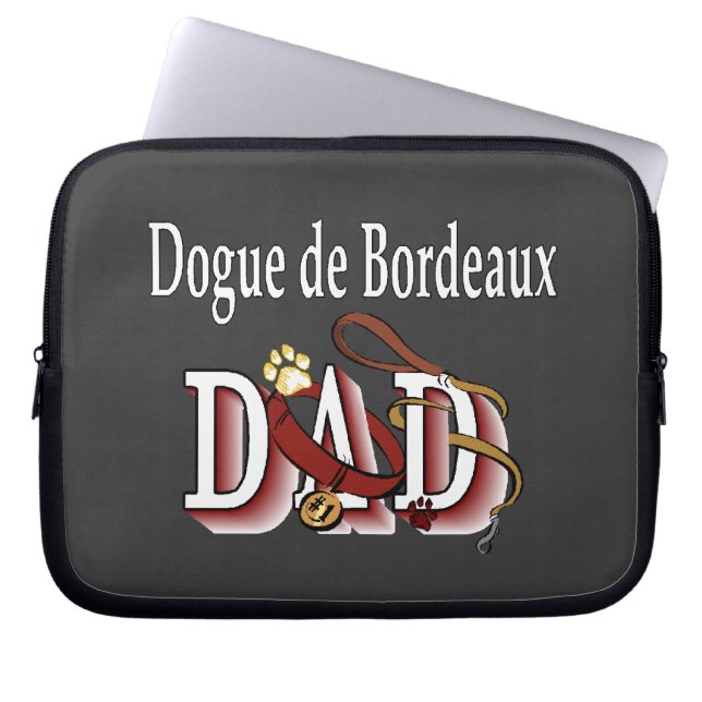 Capa Para Notebook Pai Dogue de Bordeaux (Frente)