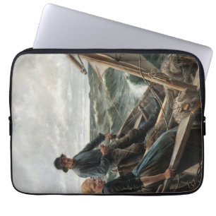 Capa Para Notebook Pai e Filha no Mar (por Albert Edelsense)