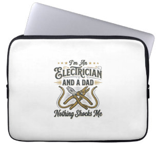 Capa Para Notebook Pai Eletricista Nada Me Choca Camiseta Vintage De