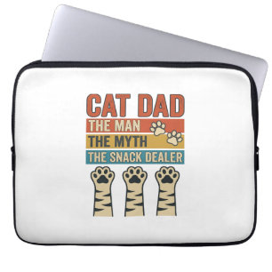 Capa Para Notebook Pai Gato O Revendedor de Lanche Camisa Vintage Ama
