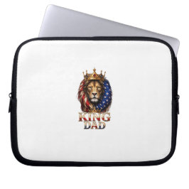 Capa Para Notebook Pai Leão da Bandeira Americana 
