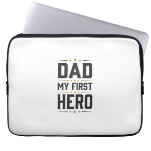 Capa Para Notebook Pai Meu Primeiro Herói Camisa Vintage Tipografia D