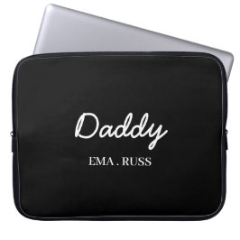 Capa Para Notebook Pai Moderno Nomes dos Filhos Script do Dia dos Pai