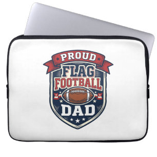 Capa Para Notebook Pai Orgulhoso de Futebol Americano Vintage Emblema