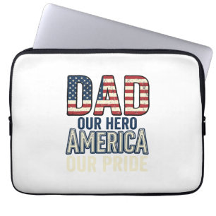 Capa Para Notebook Pai Patriota Nosso Herói Camisa Vintage Design Pai