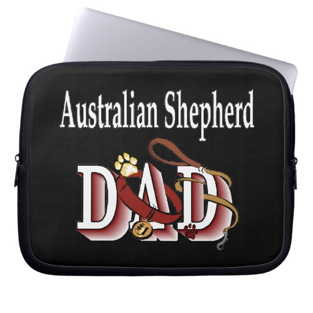 Capa Para Notebook Pai Shepherd australiano (Frente)