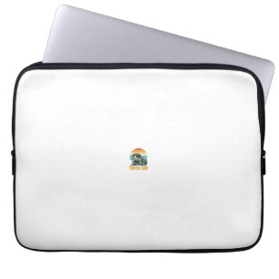 Capa Para Notebook Pai Tartaruga Retro Por do Sol Vintage Vetor de Gr