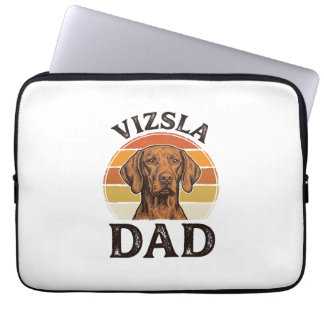 Capa Para Notebook Pai Vizsla Desenho de Cão com Gravação Vintage_1