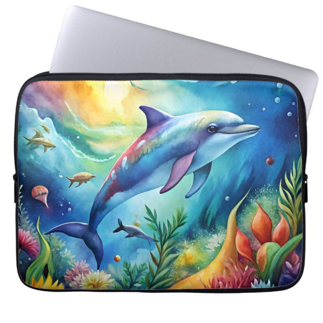 Capa Para Notebook Painted Dolphin (Frente)