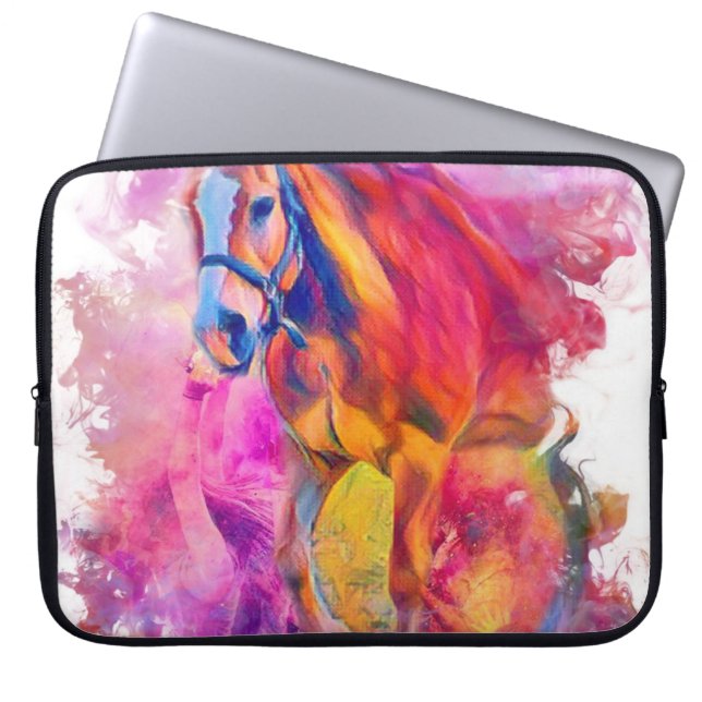 Capa Para Notebook Painterly Animal - Cavalo (Frente)