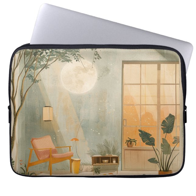 Capa Para Notebook Paisagem Boho Abstrato (6) (Frente)