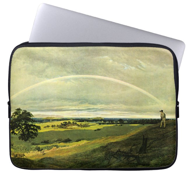 Capa Para Notebook Paisagem com Arco-íris, obra de arte famosa, (Frente)